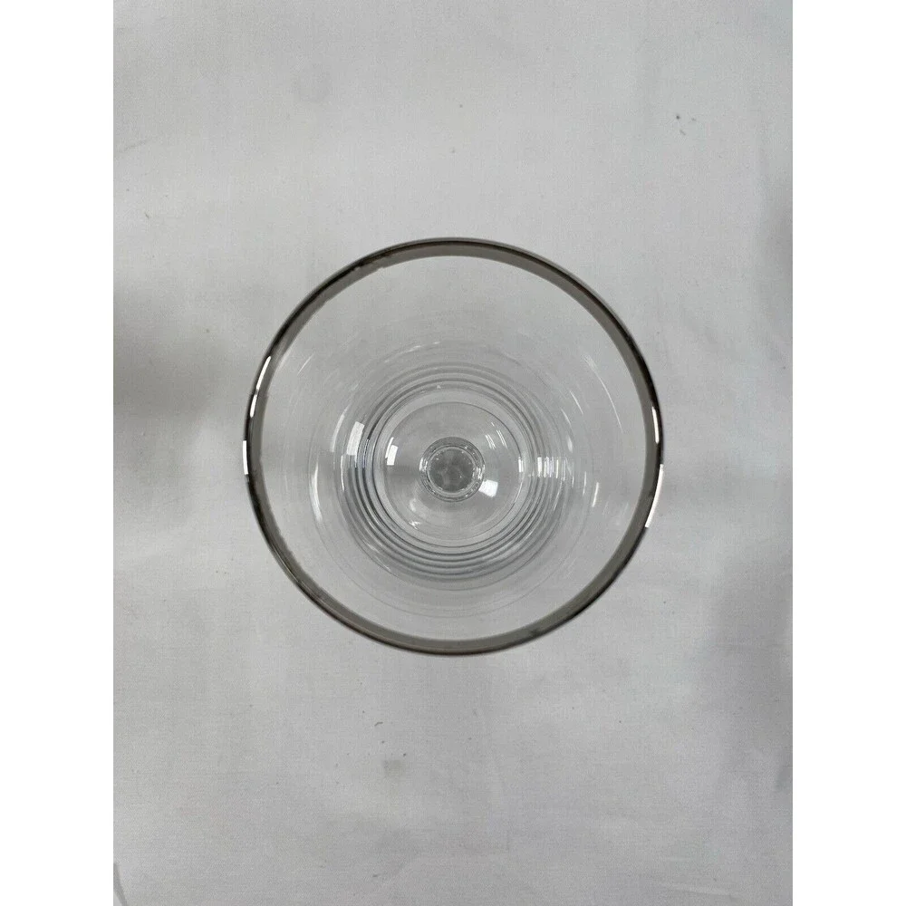 Lot of 5 Lenox Solitaire Platinum Wine Glass Water Goblet Crystal #681 READ